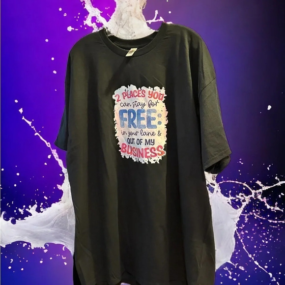 NWOT Sarcasm Cotton T Shirt Unisex Black Size 2X - Picture 2 of 3